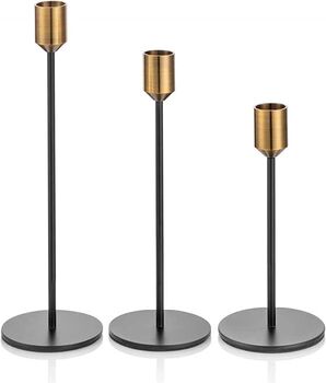 Set Of Three Candle Holders For Taper Candlestick, 2 of 7