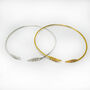 Feather Lightweight Bangle In Silver And Gold Plated Or Sterling Silver, thumbnail 5 of 7