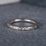 Platinum Hammered Wedding Ring With Diamonds, thumbnail 1 of 3