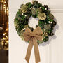 Hemlock Grove Indoor Christmas Wreath With Bow, thumbnail 4 of 10