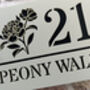 Personalised Peony Design House Acrylic Number Sign, thumbnail 4 of 6
