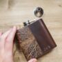 Personalised Mulberry Leaf Hip Flask, thumbnail 2 of 4