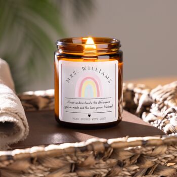 Thank You Teacher End Of Year Personalised Candle Gift, 3 of 6