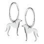 Greyhound Sterling Silver Sleeper Hoop Or Hook Earrings, thumbnail 2 of 4