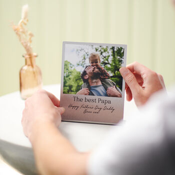 Personalised Stainless Steel Photo Print For Dad, 4 of 7