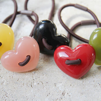 Resin Heart Hair Ties, 5 of 8