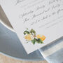 Mediterranean Lemons Wedding Invitation Set, thumbnail 7 of 10