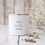 Personalised Daddy Est Enamel Mug Gift From Baby, thumbnail 1 of 5