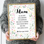 May Lily Birth Flower Positive Affirmations Gift For Mum Print, thumbnail 3 of 8