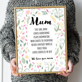 May Lily Birth Flower Positive Affirmations Gift For Mum Print, 3 of 8