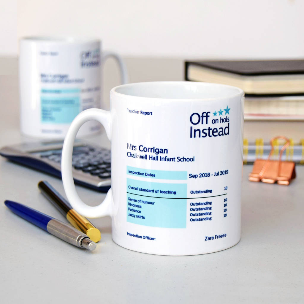 Personalised Report Style Mug For Teacher, 1 of 2