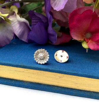 Well Done Exam Graduation Sterling Silver Mini Sunflower Pin Brooch, 4 of 12
