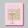 Espresso Martini Cocktail Print Four Colour Options, thumbnail 7 of 8