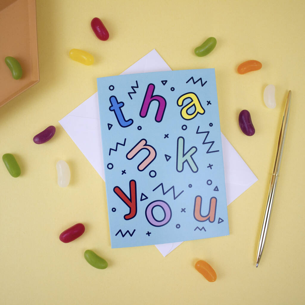 Colourful Thank You Teacher Card By Nelly's Treasures ...