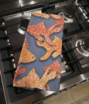 Goldfish Tea Towel | 100% Cotton | Made In England, 7 of 9