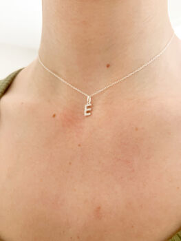 Cubic Zirconia Initial Pendant Necklace, 4 of 5