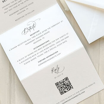 Romantic Script Concertina Wedding Invitation, 5 of 7