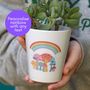 Personalised Rainbow Mushrooms Plant Pot, thumbnail 1 of 6