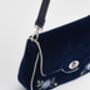 Rose Embroidered Blue Clutch, thumbnail 8 of 9