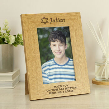 Personalised Mitzvah 6x4 Custom Photo Frame, 2 of 2