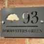 Personalised Silhouette Tree Design House Number Sign Acrylic, thumbnail 10 of 11