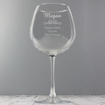 Decorative Bottle Of Wine Personalised Glass, 4 of 10