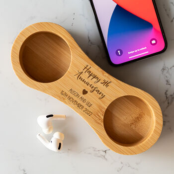 Personalised Phone Amplifier 5th Anniversary Wood Gift, 4 of 6