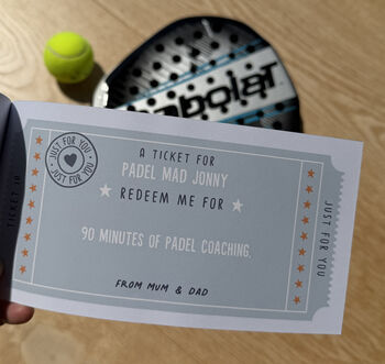 Padel Or Tennis Lovers Personalised Father's Day Gift, 3 of 9