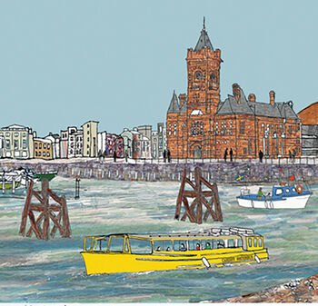 Cardiff Bay A4 Signed Print, 2 of 2