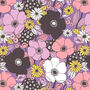 Purple Vintage Floral Pattern Wrapping Paper, thumbnail 5 of 7