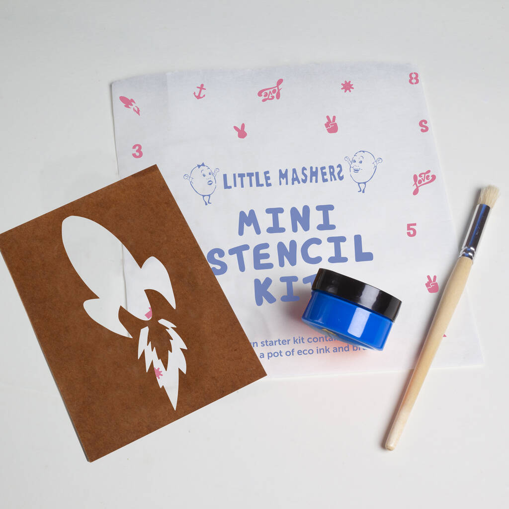 Rocket Mini Fabric Ink Stencil Kit, 1 of 11