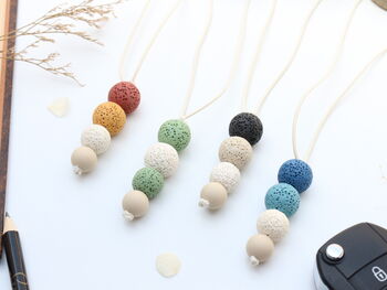 Car Lava Rock Oil Diffuser Car Air Freshener, 6 of 11