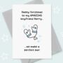 Perfect Pair Personalised Boyfriend Christmas Card, thumbnail 1 of 3