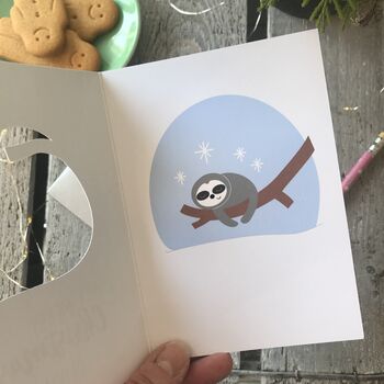Personalised Sloth Christmas Card, 3 of 3
