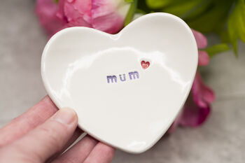 Gift For 'Mum' Ceramic Ring Dish Letterbox Gift, 2 of 2