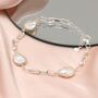 Personalised Silver Chain And Freshwater Pearl Bracelet, thumbnail 2 of 4