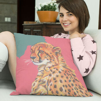 Lion And Cheetah Animal Cushion, 6 of 12