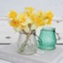 Faux Daffodils In Glass Vase, thumbnail 3 of 10