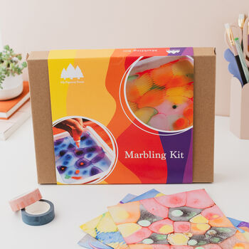 Marbling Paint Art Kit, Diy Printing Diy Craft Kit, 4 of 12