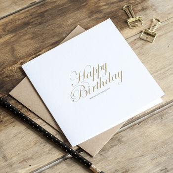 Well Done For Being Born, Birthday Gold Foil Card, 2 of 4