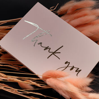 Thank You Cards With Silver, Gold Or Rose Gold Foil, 6 of 6