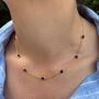 Sapphire And Gold Multi Gemstone Station Necklace, thumbnail 3 of 5