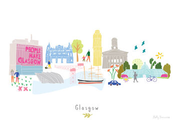 Glasgow Skyline Cityscape Art Print, 3 of 3