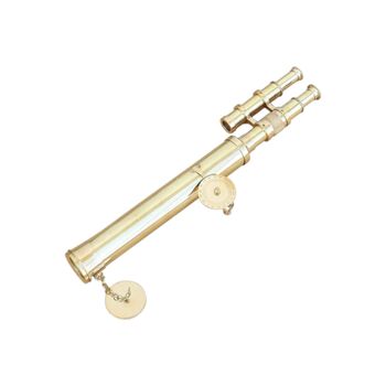 Custom 23 Inch Brass Double Barrel Telescope Tripod, 2 of 8