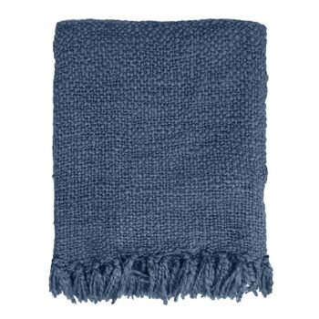 Indigo Solid Throw, 3 of 3