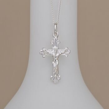 Personalised Sterling Silver Fancy Crucifix Necklace, 5 of 6