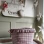 Personalised Pink Gingham Ruffle Basket, thumbnail 10 of 11