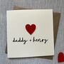 Daddy And Child's Name Father's Day Card, thumbnail 1 of 6