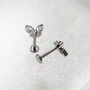 Titanium Butterfly Labret Piercing, thumbnail 2 of 6