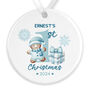 Personalised Pink Or Blue Baby's 1st Christmas Bauble, thumbnail 4 of 7